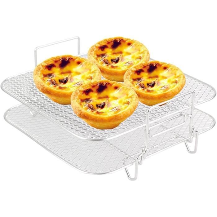 Plaque Silicone Réutilisable Friteuse à Air - Double Panier Pour Ninja Dual - Four Et Micro-ondes