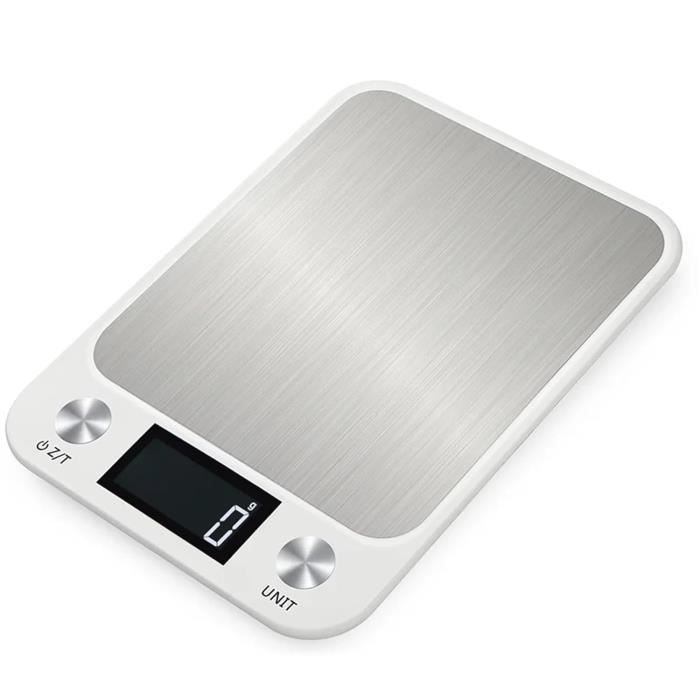Balance Cuisine Numérique Double Plateforme - 15kg/1g Et 500g/0.01g, 7 Unités, écran LCD, Tare