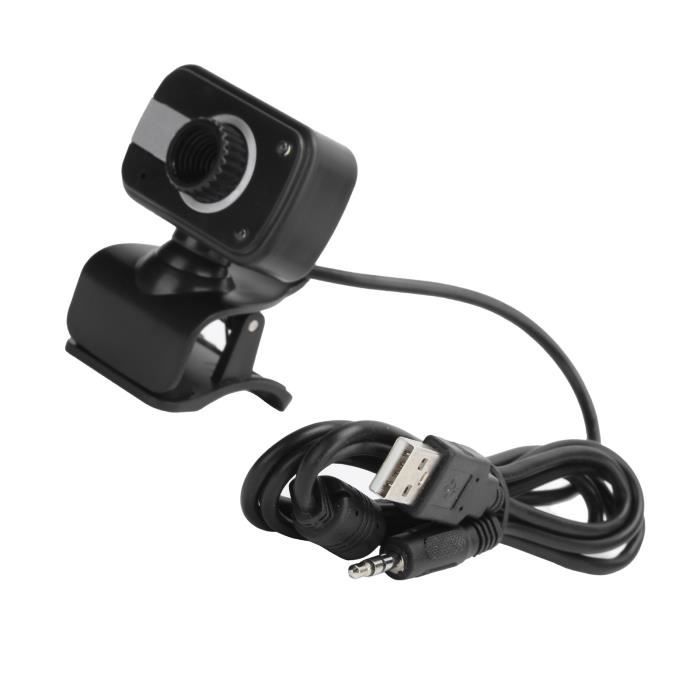 Cikonielf caméra à clip Caméra PC cam à clipser USB avec port audio
