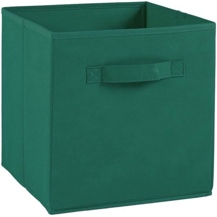 Compo Tiroir De Rangement Tissu 27 X 27 X 28 Cm Vert Anglais