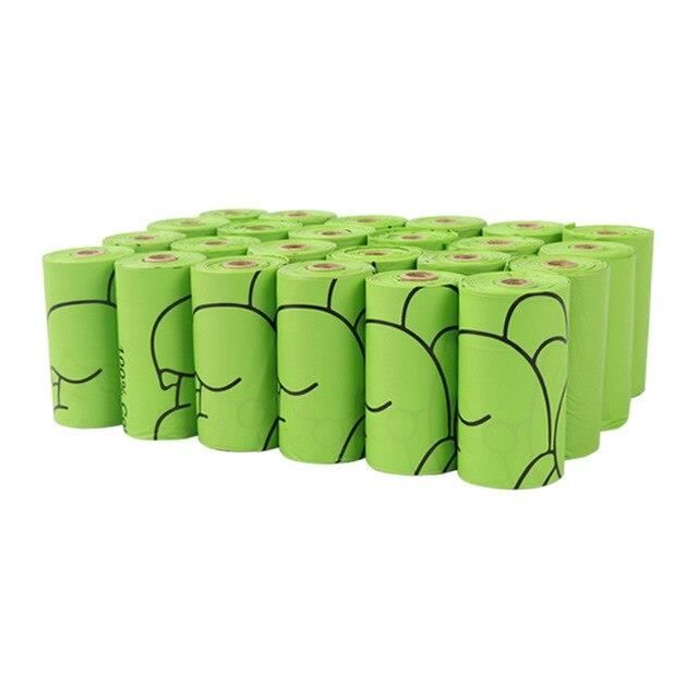 8 Rolls Biodegradable Pet Dog Poop Bag Zero Waste Dog Pooper Bags Paw