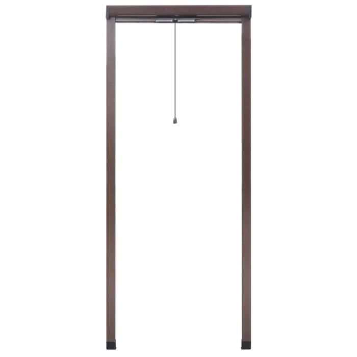Moustiquaire enroulable verticale grise H145 cm x L130 cm