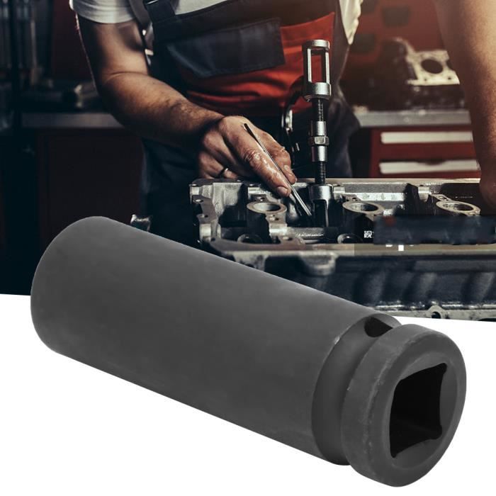 Douille Impact 22mm 1/2" Profonde 200mm - Lot 2 Pièces Acier CR-V Pour Clé à Choc