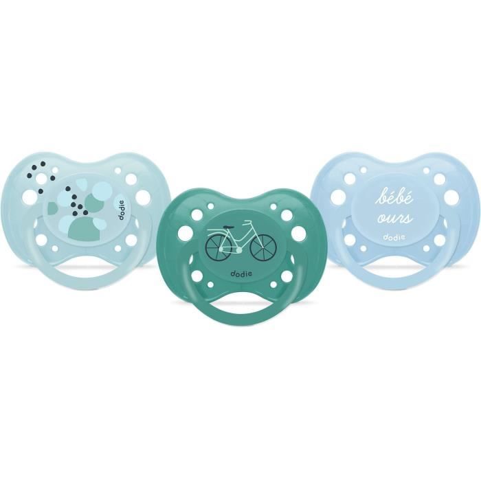 DODIE Lot de 3 Sucettes Anatomiques Jour +18 mois - B&eacute;b&eacute; Ours
