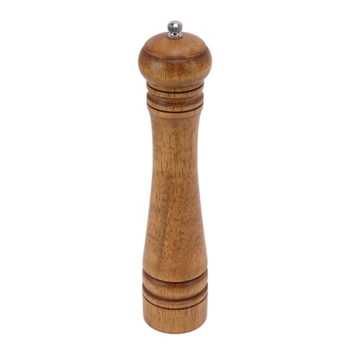 Moulin à Sel Ou Poivre En Bois D'Acacia - Mécanisme Céramique Réglable - Hauteur 21 Cm - Rechargeable - Design Naturel Et Élégant