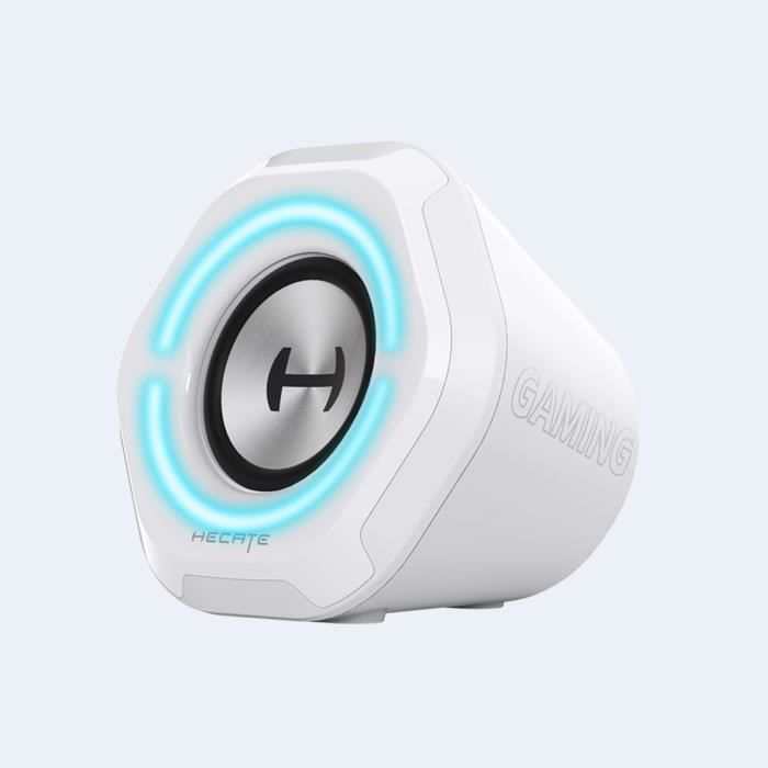 EDIFIER G1000 White Haut-Parleur Gaming Bluetooth Compact avec 2 Modes sonores et éclairage RVB
