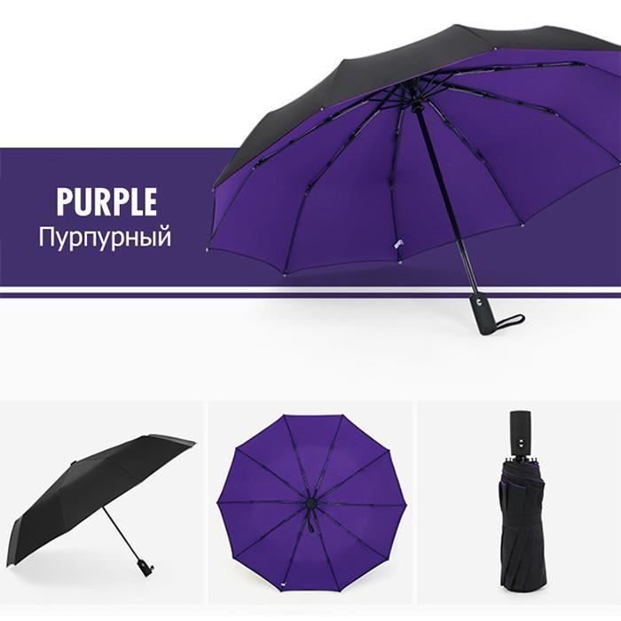FUNMOON Parapluie Hommes Voiture Logo Automatique Pluie Portable