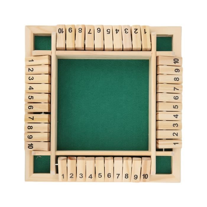 Jeu de d?�s de plateau, non toxique et inoffensif, jeu de d?�s en bois jouet num?�ro de plateau 