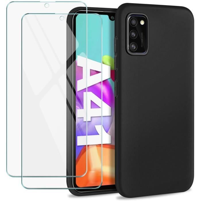 Pack Protection Samsung Galaxy A41 : Coque Silicone Gel + Film