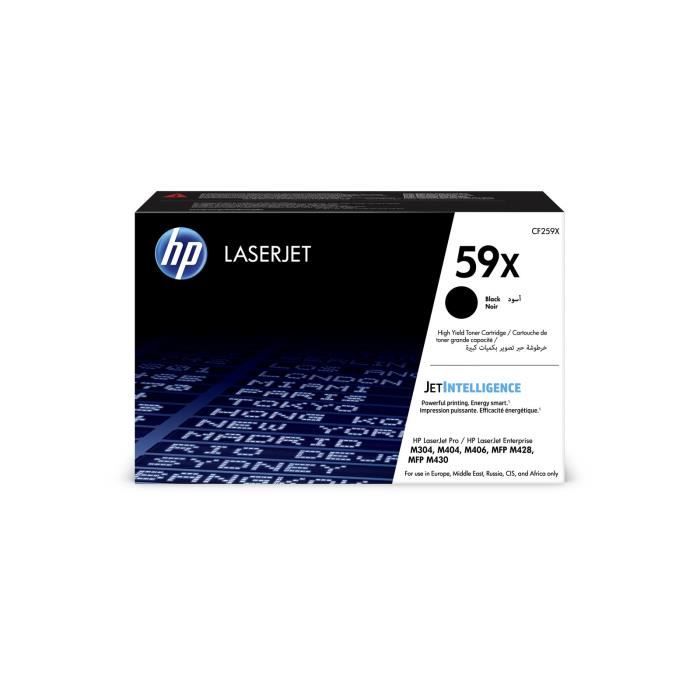 Cartouche de toner noir HP 59X grande capacité authentique (CF259X) pour LaserJet Pro M304/M404/MFP 