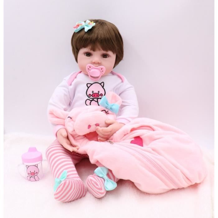47 Cm Realiste Reborn Enfant En Bas Age Bebe Poupee Reborn Bebe Fille Doux Silicone Vinyle Rembourre Corps Cdiscount Jeux Jouets