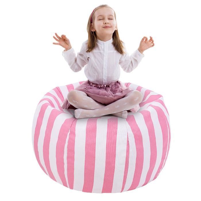 Pouf De Rangement Transparent Pour Peluches – 110L Chaise Rembourrée Créative Avec Fermeture Éclair – Idéal Enfant Et Chambre Propre