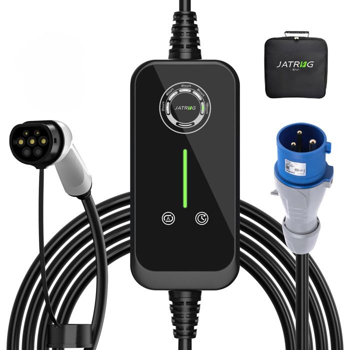 15 mètres 10m 5m Ev Chargeur 3 Phase 11kw Type 2 16A Charge rapide Long  Câble Courant Réglable Ce Pour Voiture Électrique