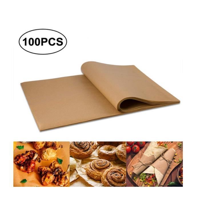 100 Feuilles de Papier D'emballage à Carreaux de Qualité Alimentaire Papier D'emballage à Carreaux Anti-Graisse 