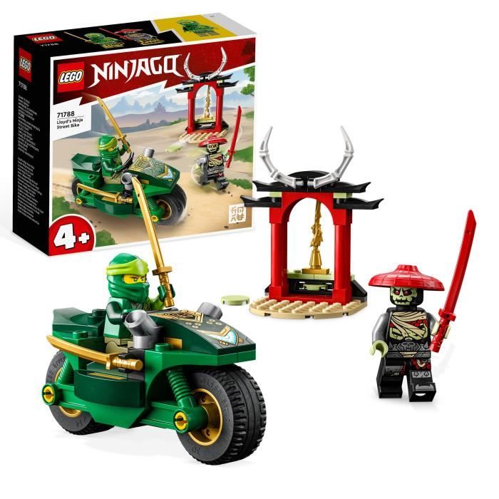 lego® ninjago 71788 la moto ninja de lloyd, jouet enfants 4 ans, jeu éducatif, 2 minifigurines