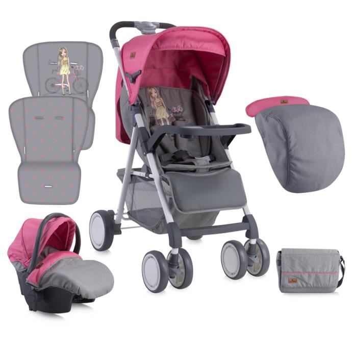 poussette lorelli rose
