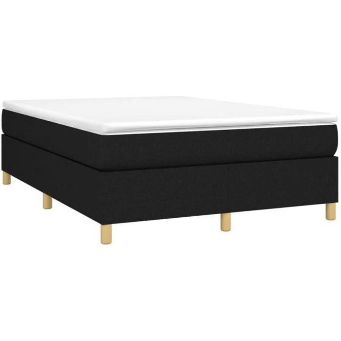Sommier à ressorts tapissier noir 140x190 cm - MOTHINESSTO - LY-035 - Ferme - Moelleux - Equilibré