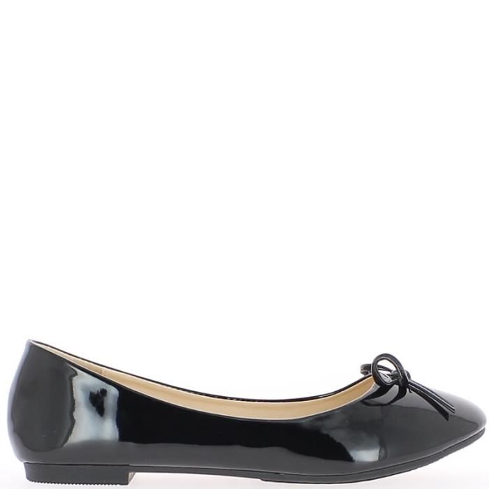 ballerines noires vernies