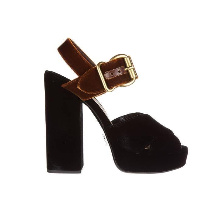 Femme Chaussures Prada Femme Sandales Sandales plates PRADA 37,5 noir Sandales plates  Prada Femme nu-pieds Prada Femme Sandales plates  Prada Femme 