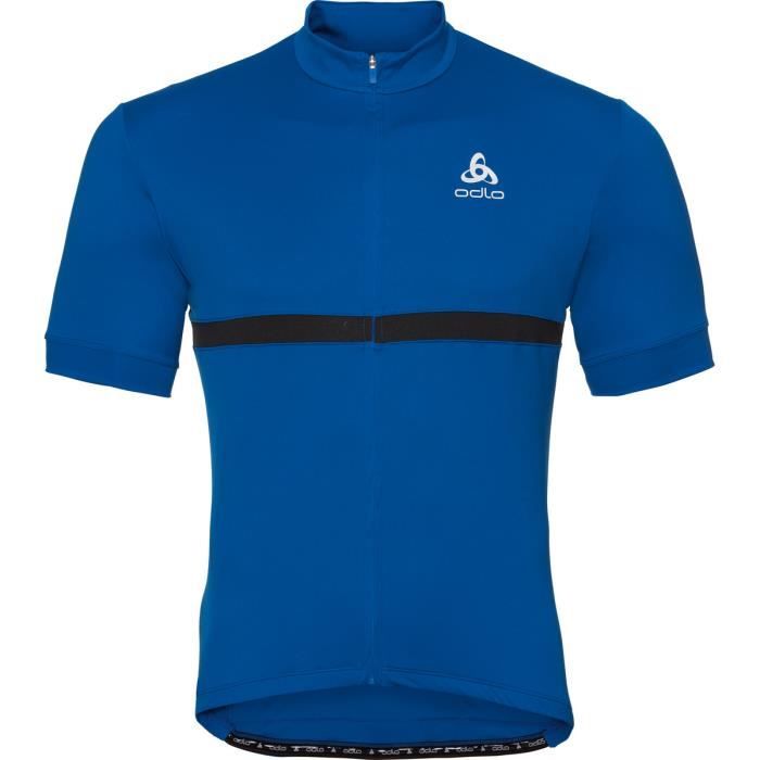 Chemise Homme Odlo Manches Courtes - Taille L/XL - Carreaux Bleus - Occasion - Sport