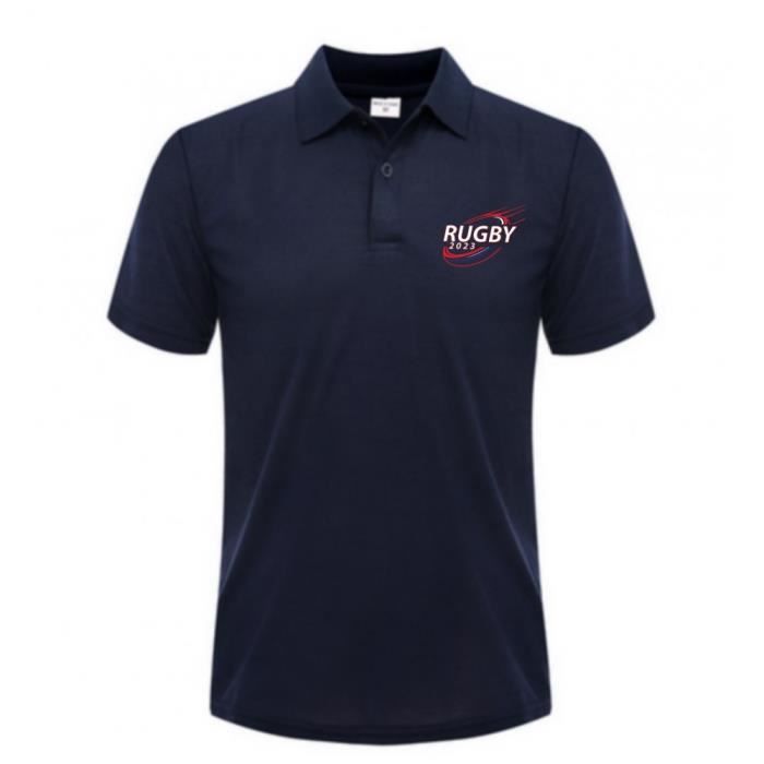 Sweatshirt Polo Homme en Coton Bleu Marine Rugby
