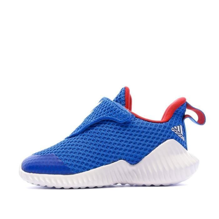 chaussures de running bébé adidas fortarun ac - bleu ciel/blanc/rouge foncé - souple et confortable