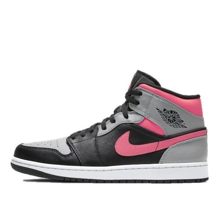 Air Jordan 1 Noir Rose Gris Chaussures de basket-ball chaussures de sport  pour hommes et femmes Rose - Cdiscount Chaussures