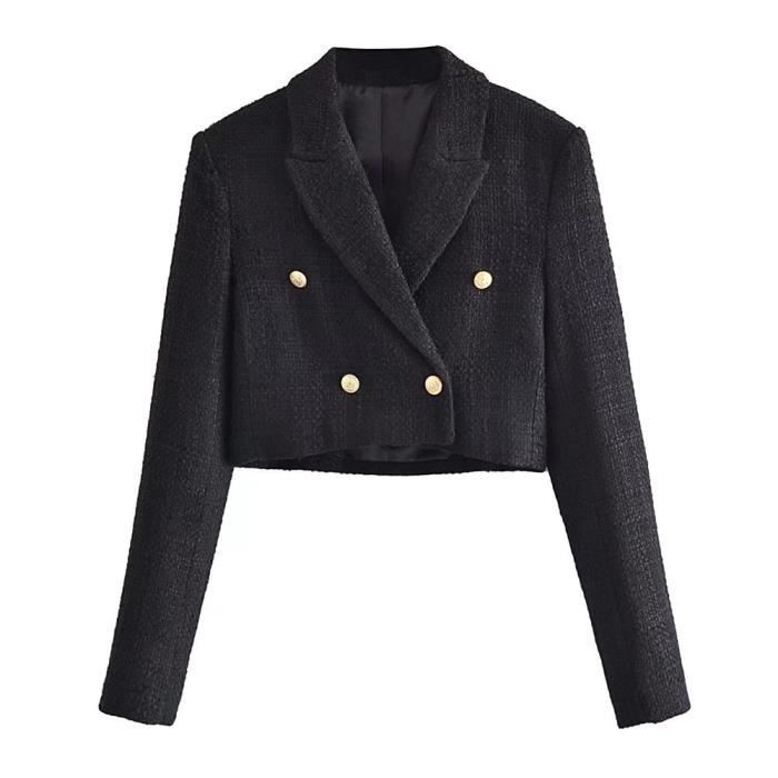 Blazer noir court femme sale