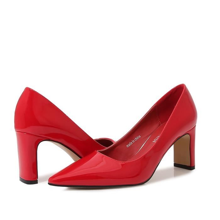 Escarpins Temperament Haut De Gamme Les Cent Rouge Talon Fin 7cm G254 Achat Vente Escarpins pas cher Cdiscount
