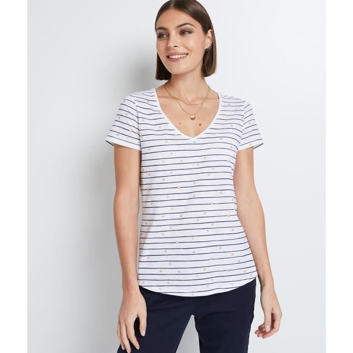 Tee shirt best sale à rayures femme