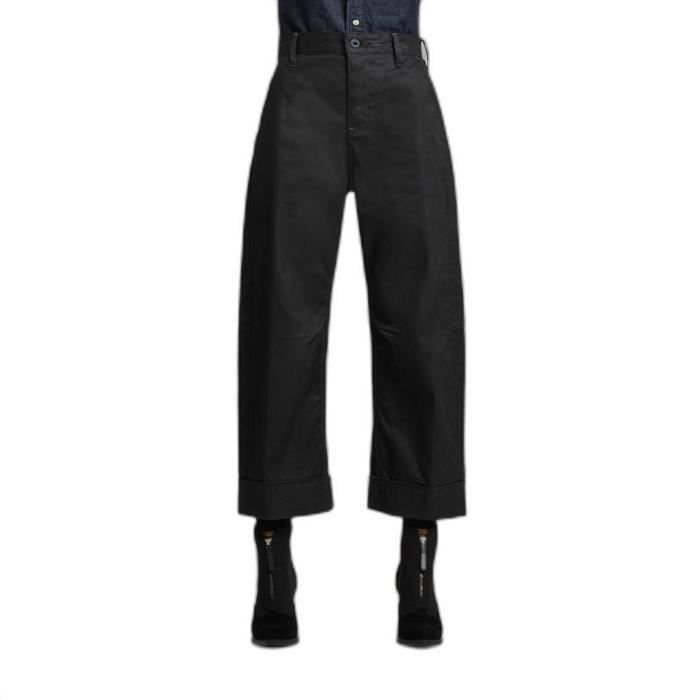 Jean femme G Star Eve 3D Mid Wide Noir Coupe large Taille mi haute Taille 26x30