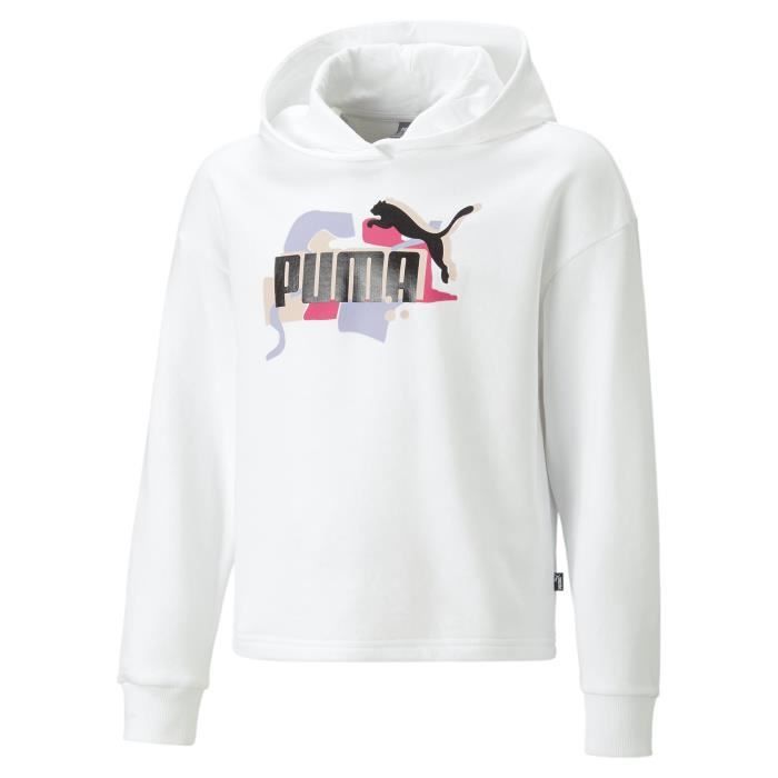 Sweat a capuche fille Puma Ess Street Art Tr blanc Blanc Cdiscount Sport