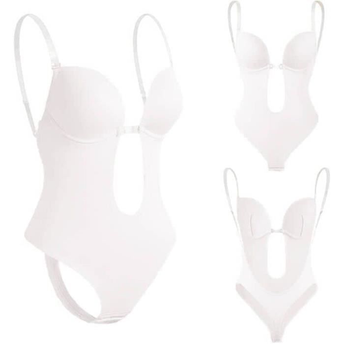 BODY Femme Plunge Backless Body Shaper Bra Body Dos nu Invisible