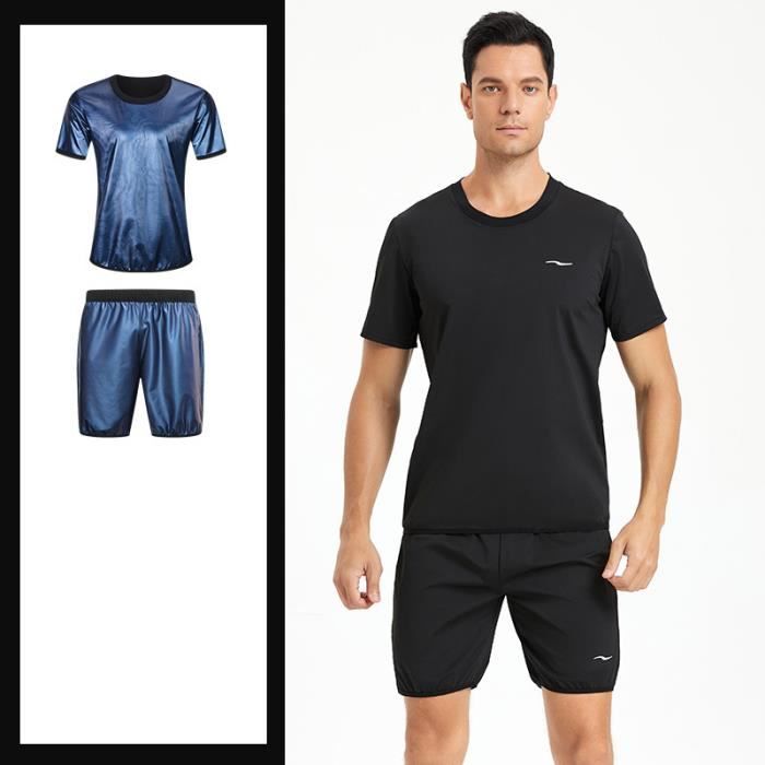 Ensemble Jogging Homme été 2 Pièces - T-shirt Manches Courtes + Short - Survêtement Décontracté Fitness Sport - 5