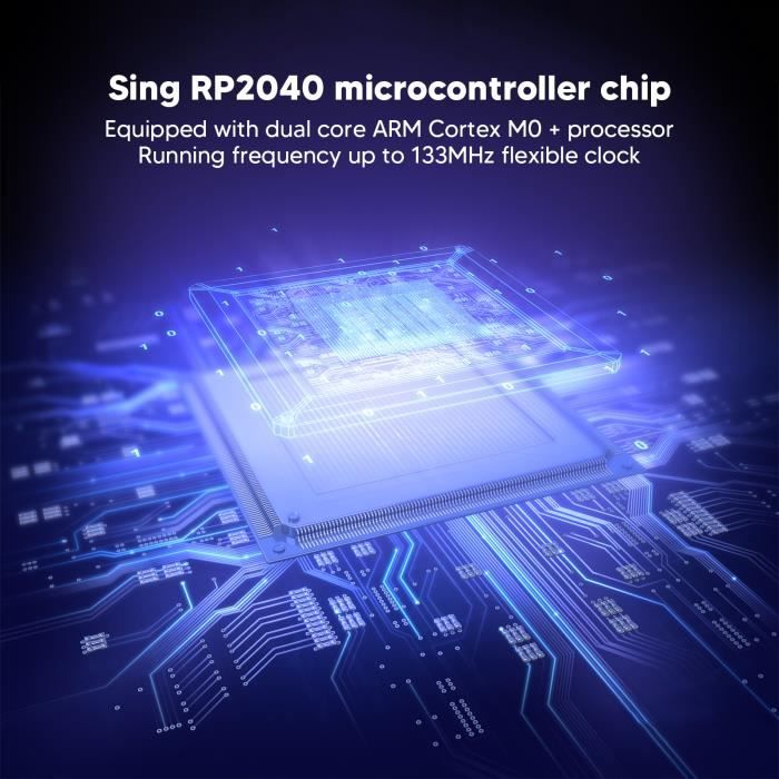 Carte De Développement Waveshare RP2040 Geek - Écran IPS 1.14 Pouces, Ports SWD/UART/I2C, Basée Sur Raspberry Pi RP2040