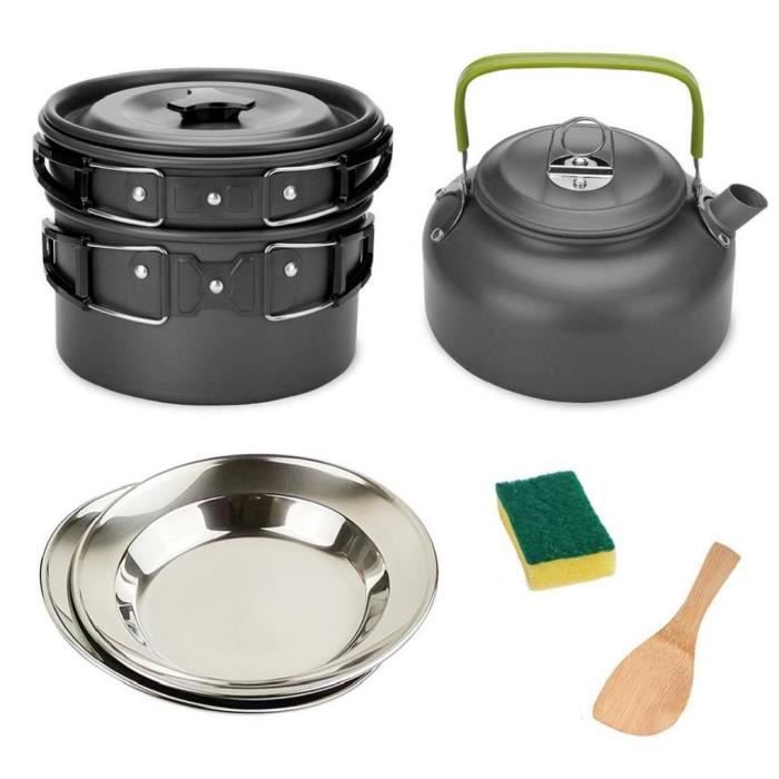 Kit De Cuisine De Camping - Casseroles Et Poêles - Sac Inclus (Neuf)