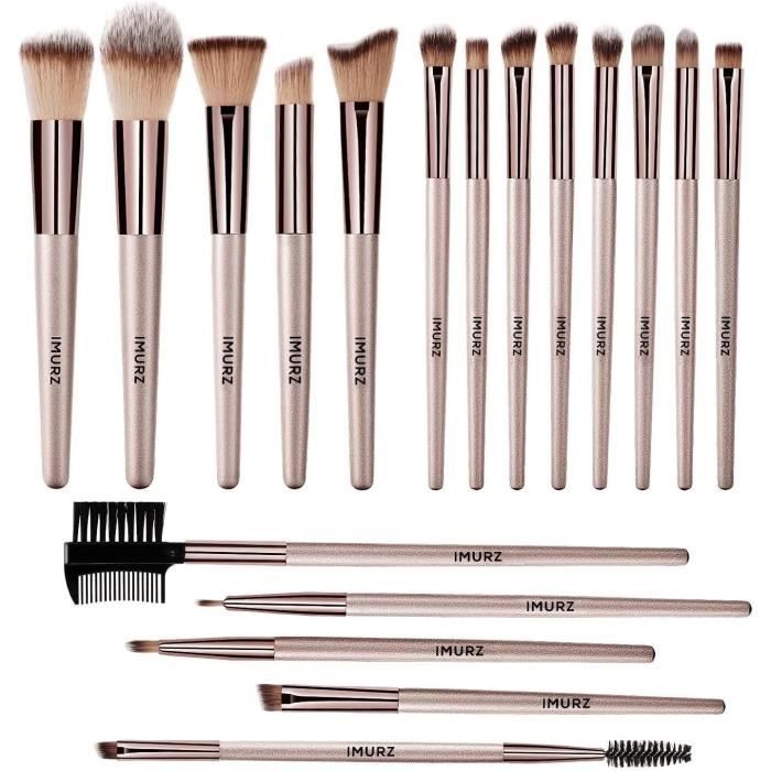 Pinceau De Maquillage Professionnel Kabuki Plat - Poils Synthétiques Doux, Noir, Neuf