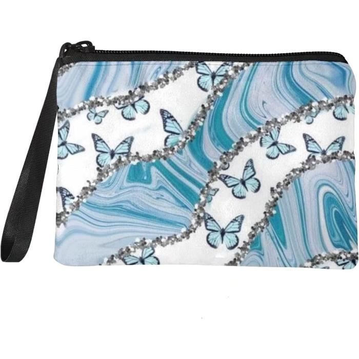 Porte-Monnaie En Cuir Pu Avec Fermeture Éclair Porte-Clés/Gland Petit Sac À F