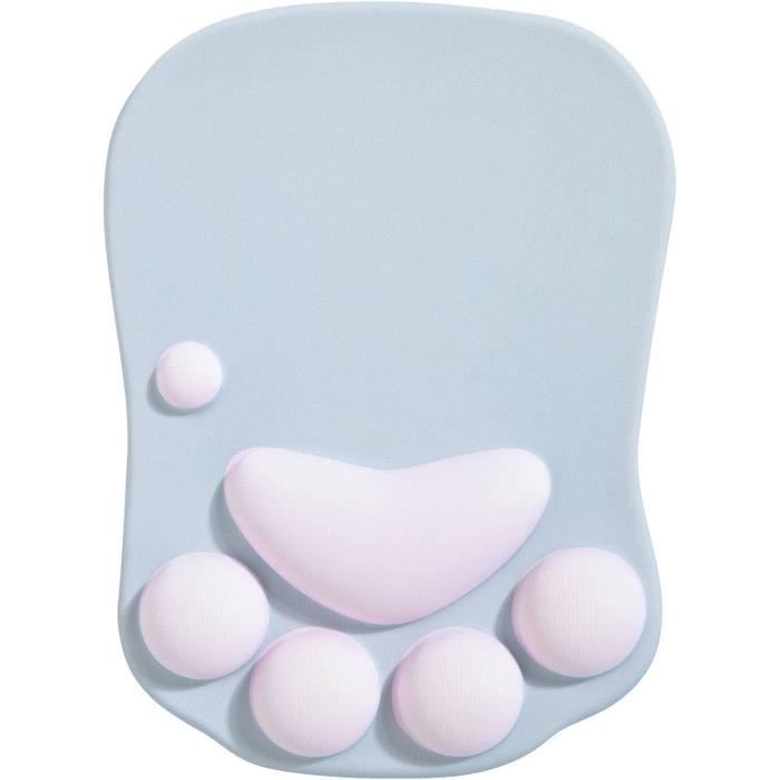 Tapis De Souris Ergonomique En Forme De Patte De Chat Avec Repose-poignet En Silicone Souple Avec Base Antidérapante En Polyuréthane, Pour Ordinateur Portable, Bureau, Bureau, Jeux Vidéo