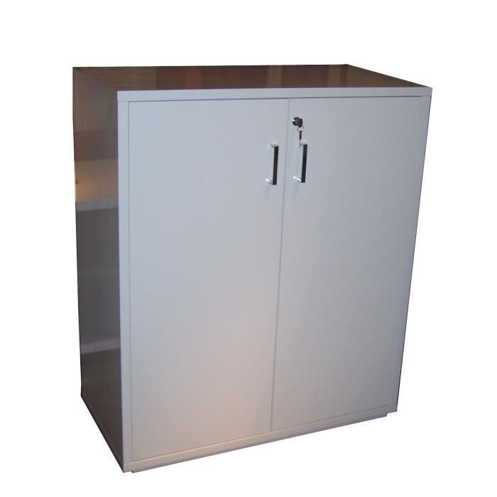 Nasdrovia2 Armoire 2 Portes Avec Serrure Laquee Blanc Achat