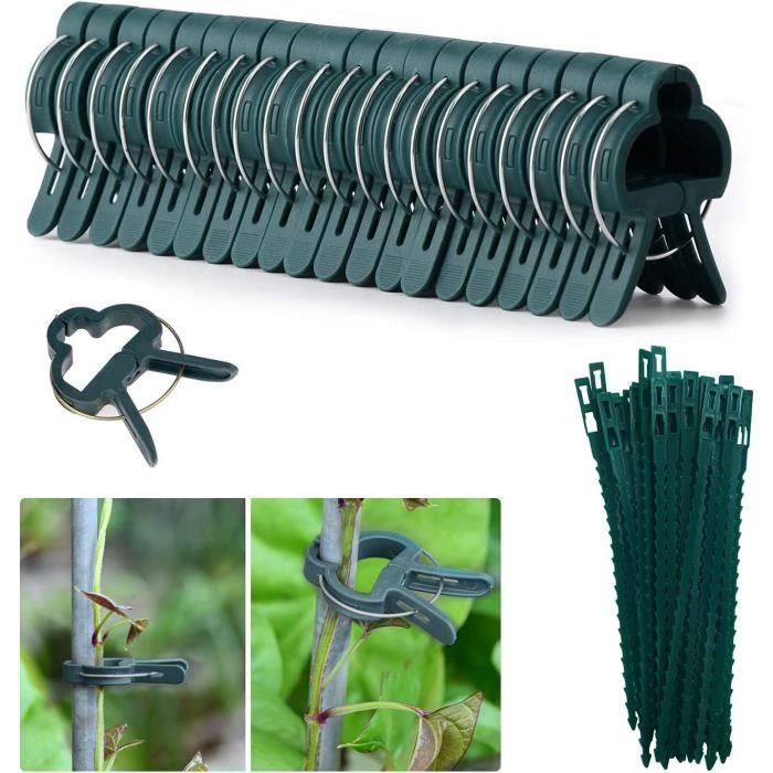 200 PCS Clips De Support Pour Plantes, Attaches Réutilisables