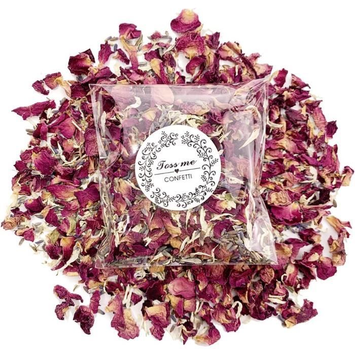 Blissful Bloom Confettis Biodégradables - Pétales De Rose Séchées