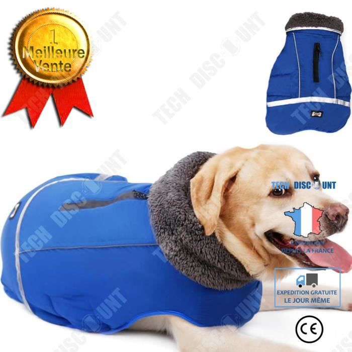 TD® manteau chien grande taille moyen hiver impermeable vetement habit moyen gros animaux de compagnie chat chaud gilet polaire