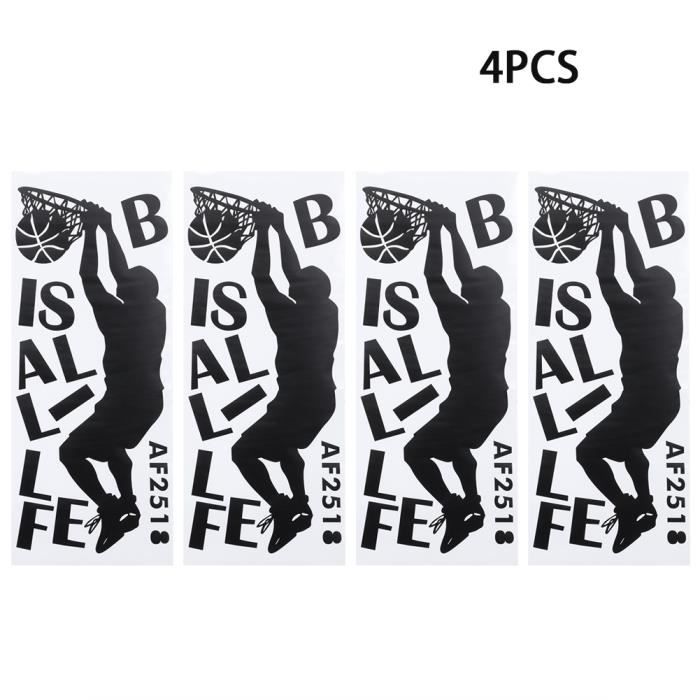 Autocollant Mural Basket Aréna 3D Vinyle Oracal – Décoration Sport Chambre