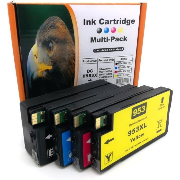 HP 953 Multipack 4 Genuine CMYK Ink Cartridges OfficeJet Pro 953 Combo Pack 8740 - Foto 5