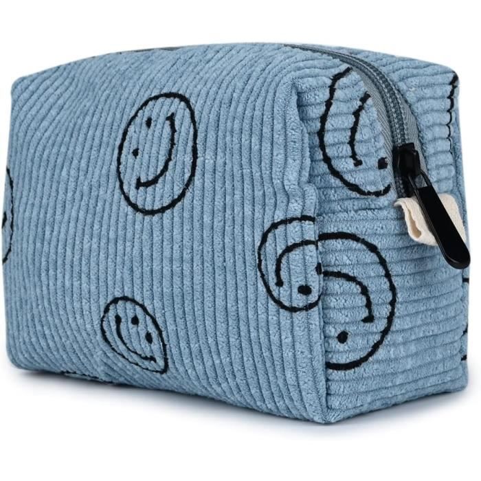 Trousse De Rangement Velours Côtelé Pour Filles - Grand Format ~19x7x6 Cm - Pour Papeterie, Maquillage - Cadeau étudiant - 6
