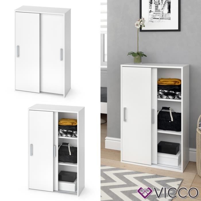 Meuble De Rangement Avec Porte Coulissante Cdiscount