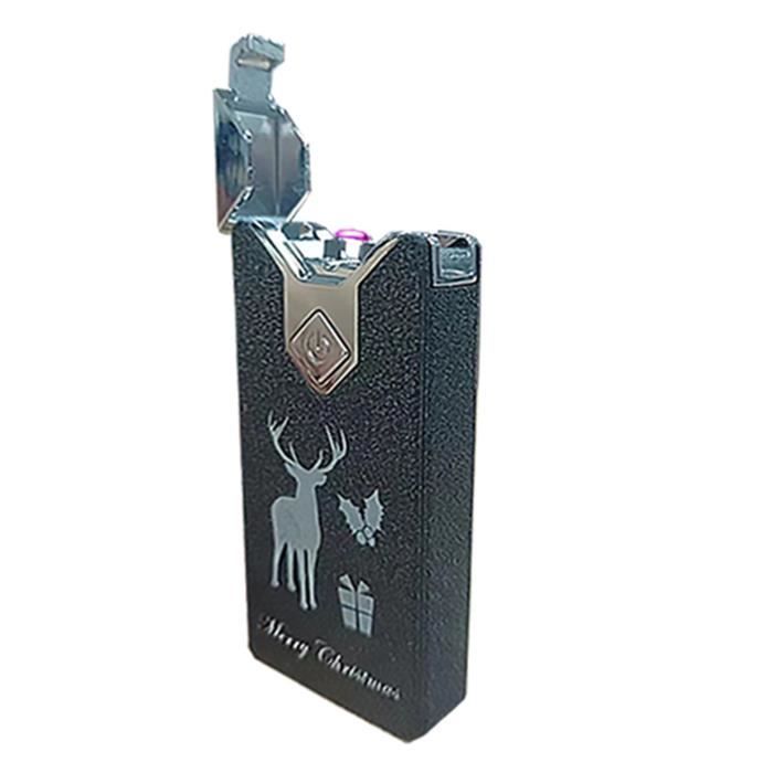 CEWROM Briquet Électronique USB Tempête - Cadeau Fête Des Pères Homme Papa - Rechargeable Écran Tactile