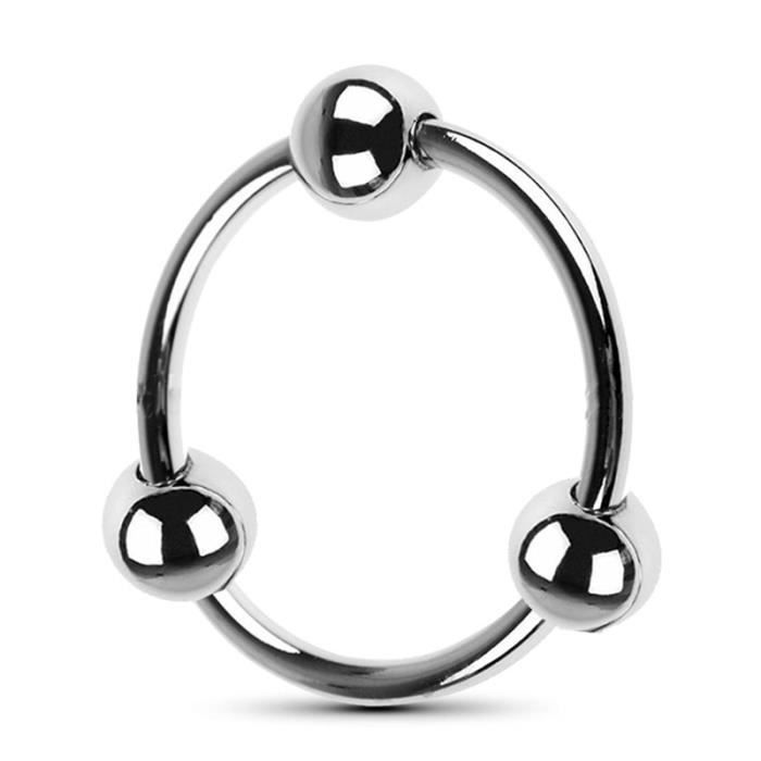 anneau chasteté testicules intensification orgasme ergonomique acier inoxydable diamètre35mm largeur20mm clé vis fixation ajustable confortable lubrifiant recommandé entretien rasage pubien main image 1