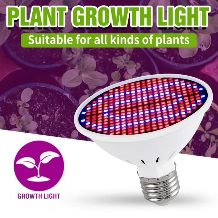 LAMPE DE CULTURE,126LEDs--Lampe horticole de croissance Led E27, 126 ...